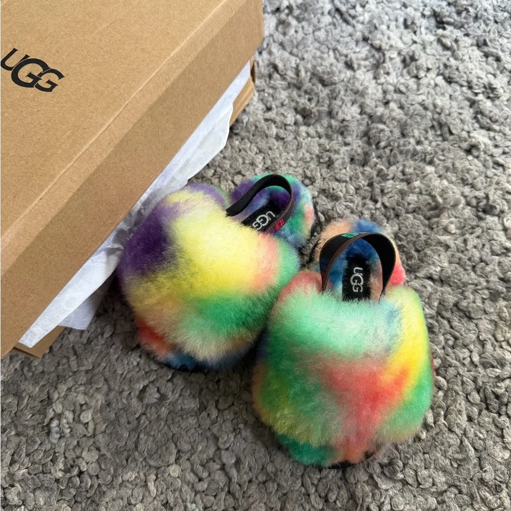 UGG Multicolor Fluffy Slippers